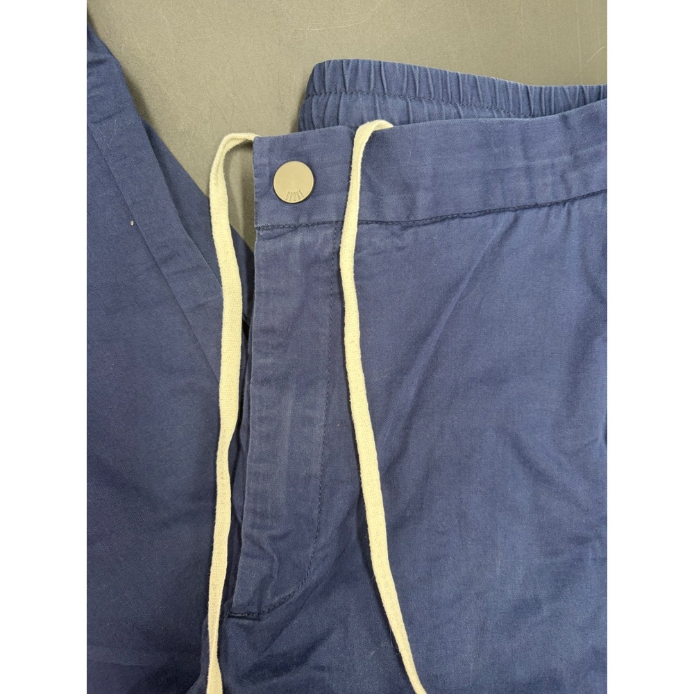 Spoke London Fridays Navy Blue Drawstring Chino Pants Mens 34 Build A Portugal - Picture 2 of 6